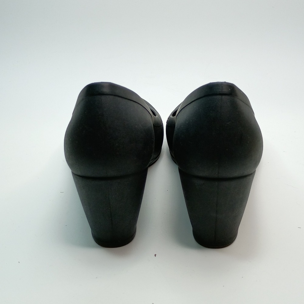 Crocs Lina Wedge Pumps Womens 10 Black Dual Comfort Round Toe Shoes J4 - Picture 4 of 9